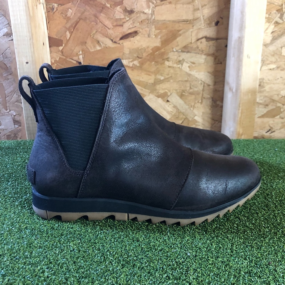 Sorel Harlow NL3726-205 Brown Pull On Chelsea Boots Women’s Size 8.5